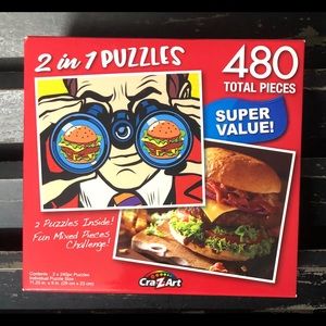 CRA-Z-ART Burgers 🍔 480-Piece Jigsaw Puzzle Set